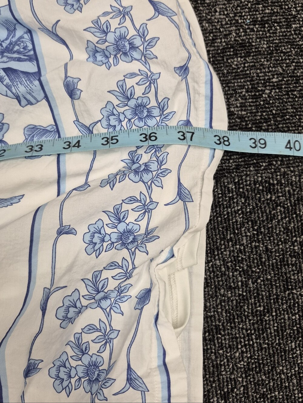 Trixxi Los Angeles Blue Floral Toile Cotton Midi Dress Medium - Picture 8 of 10